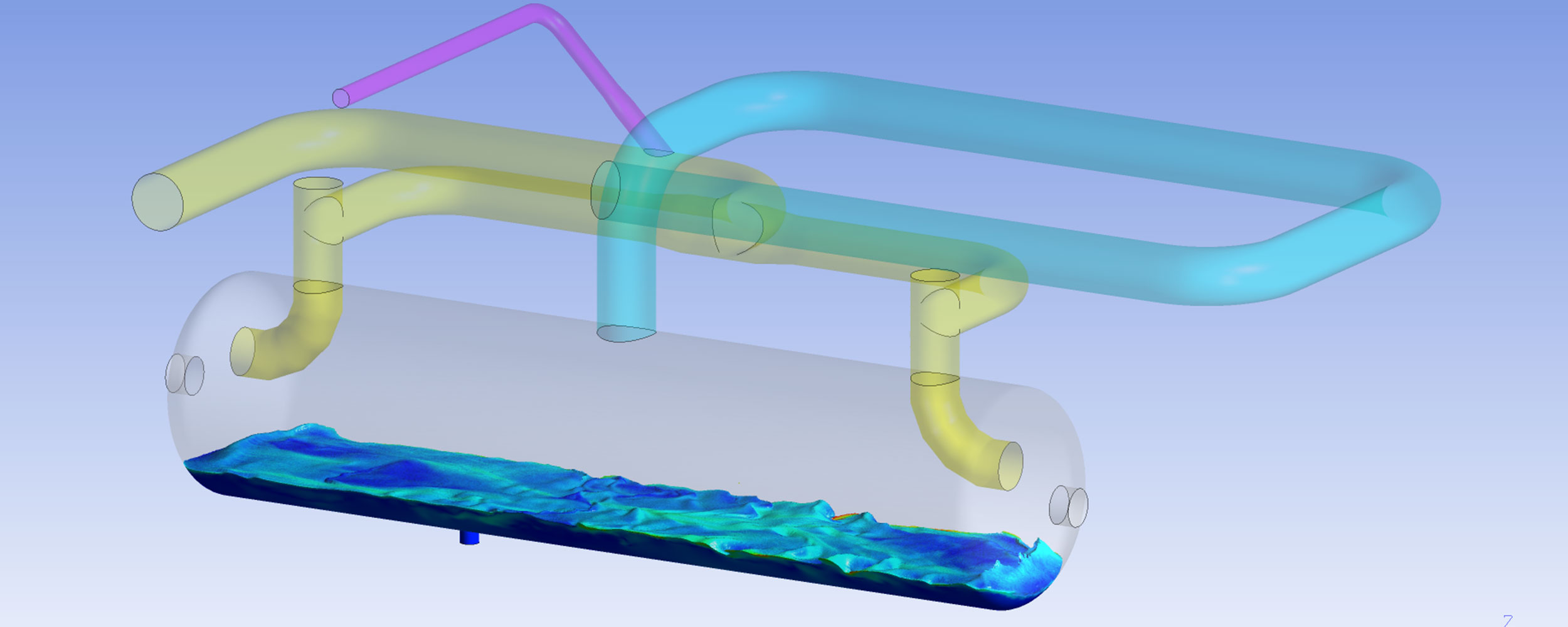Computation fluid dynamic model of knock-out drum