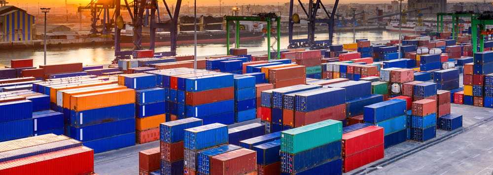 shipping containers, ports and terminals