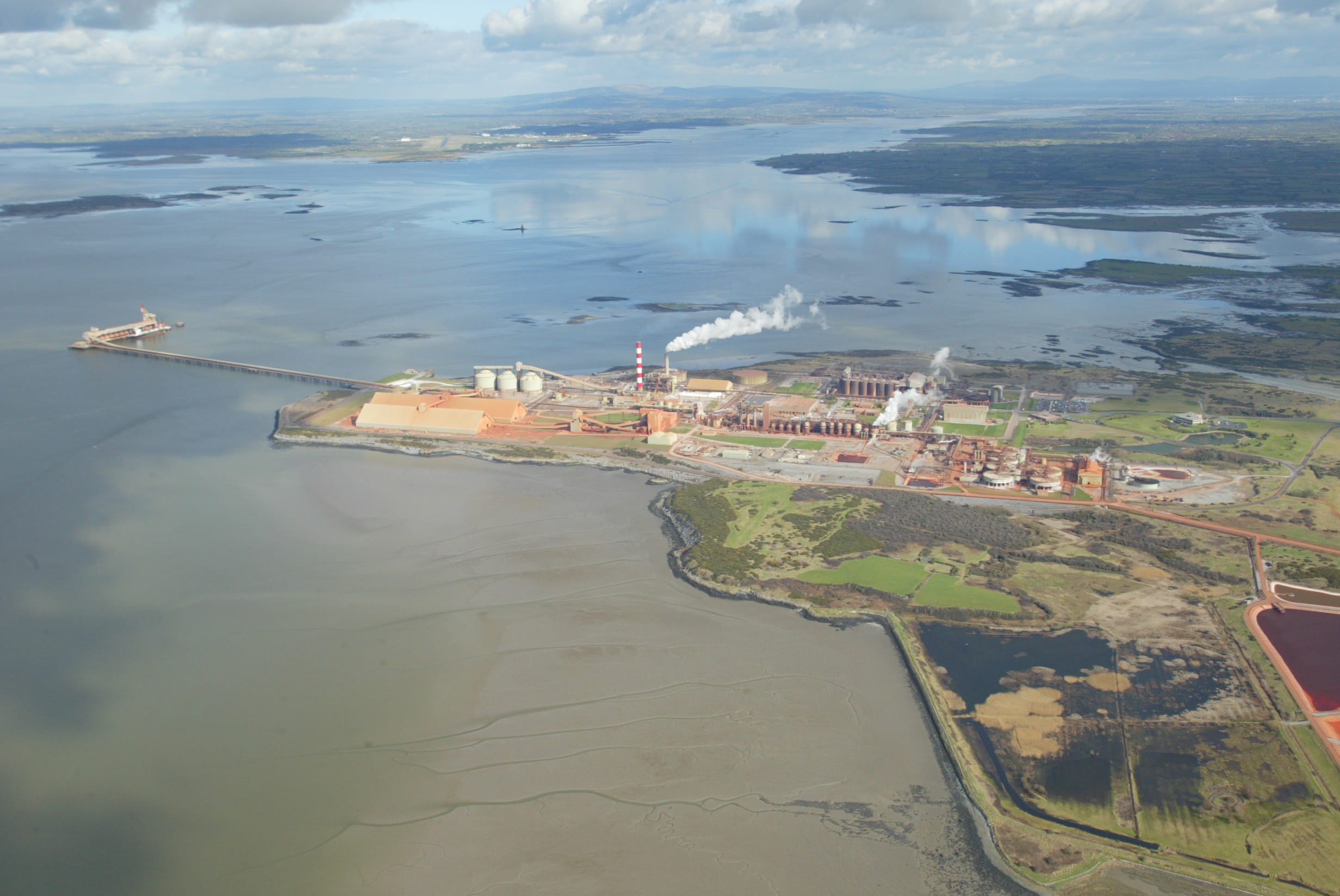 Aerial view of refinery 