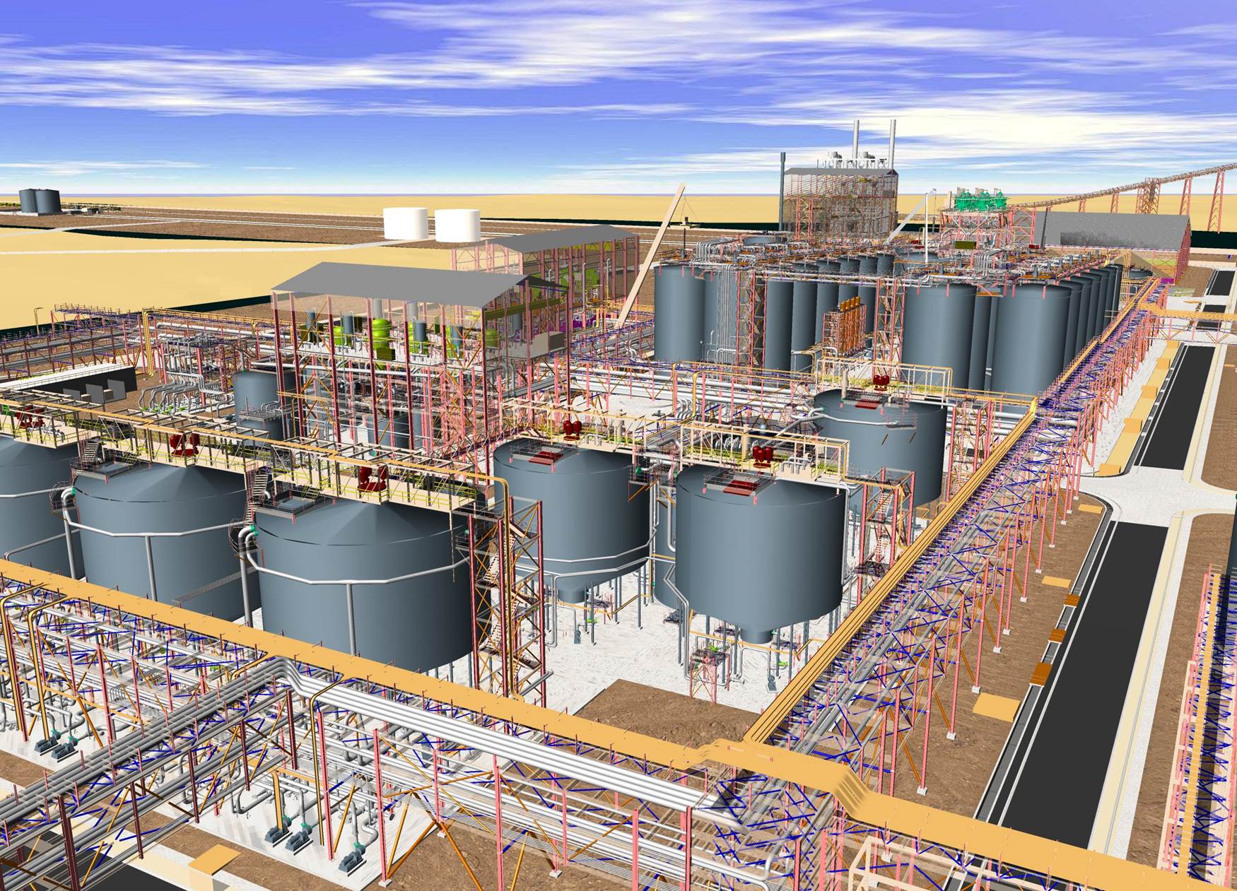3D model of refinery design