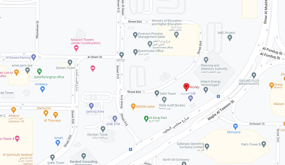 Map of Advisian Doha office.
