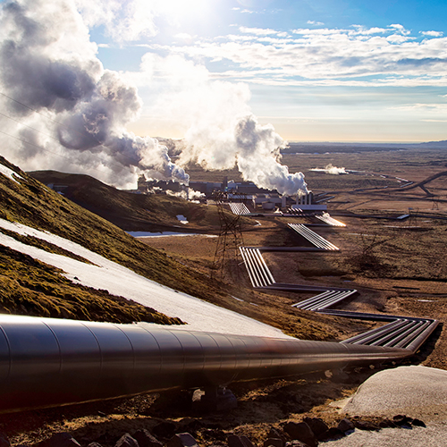 Geothermal pipelines and plant