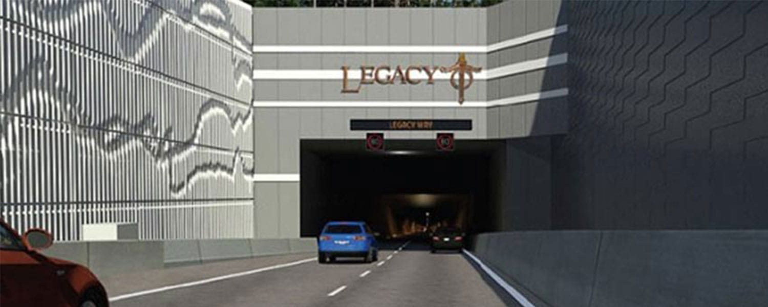 Model of Legacy Way tunnel