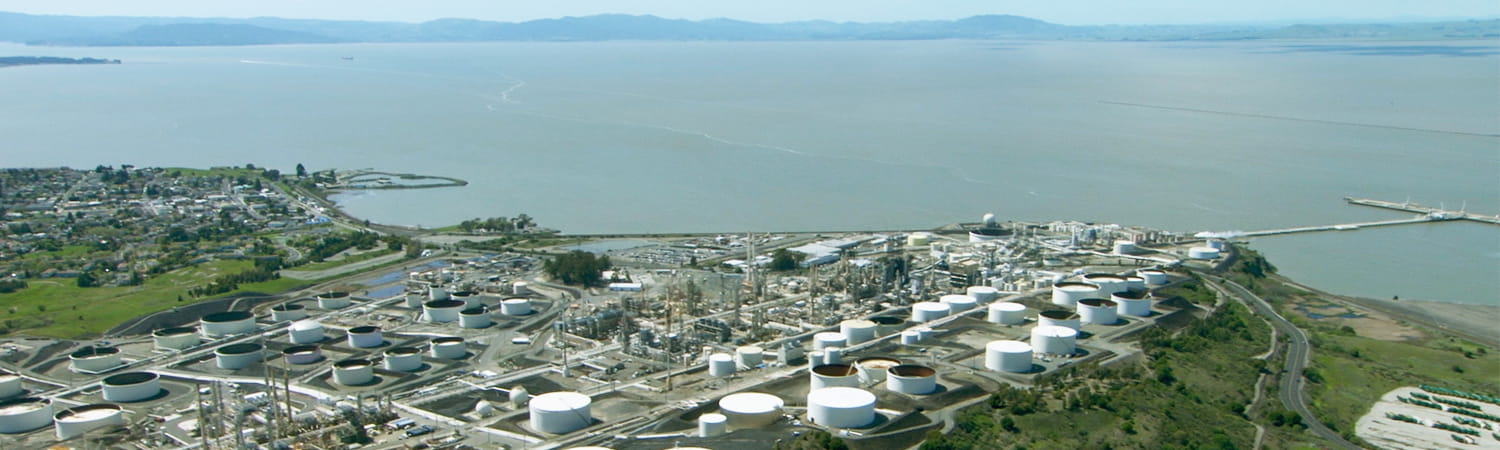 Aerial view of Phillips 66's San Francisco Refinery.