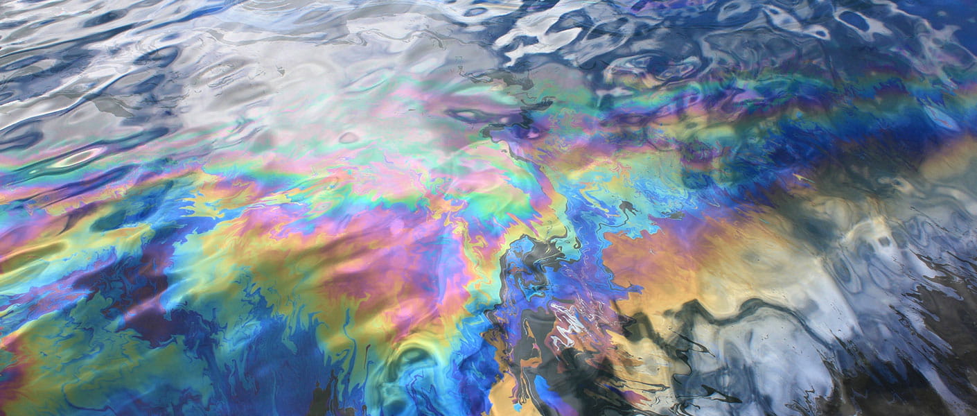 oil on water surface