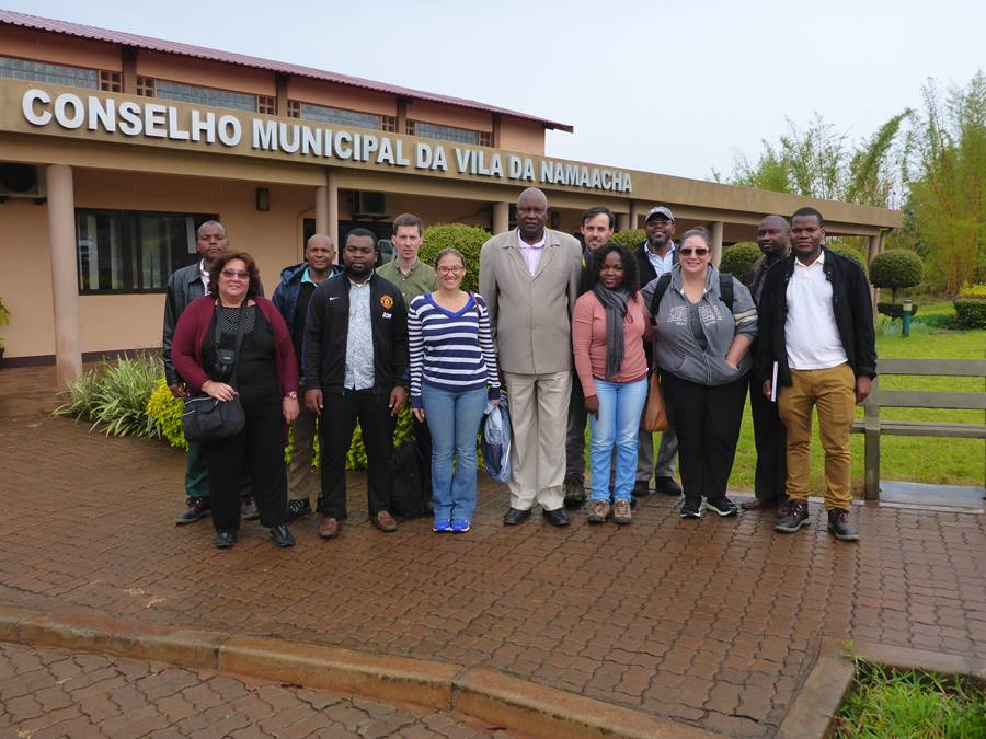 Mozambique team at municipality